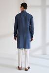 Shop_Dhruv Vaish_Blue Multi Panel Asymmetric Kurta Set _at_Aza_Fashions
