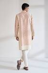 Shop_Dhruv Vaish_Cream Chanderi Embroidery, Foil Printing Classic Cut Kurta Set _at_Aza_Fashions