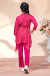 Shop_Samyukta Singhania_Magenta Rayon Butti Pattern Kurta With Salwar _at_Aza_Fashions