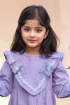 Shop_Samyukta Singhania_Mauve Cotton Lace Embroidered Yoke Dress _Online_at_Aza_Fashions