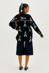 Shop_Jodi_Black Poplin Collared Africana Printed Shirt _at_Aza_Fashions