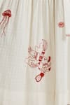 Jodi_White Handloom Cotton Embroidery V-neck Zena Handwoven Blazer Dress _at_Aza_Fashions