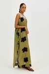Jodi_Green Chanderi Round Neck Kuro Dress _Online_at_Aza_Fashions