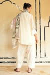 Shop_Rainas_Ivory Organza, Cambric Lace, Embroidery Jaisalmer Glow Printed Kurta Salwar Set _at_Aza_Fashions