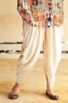 Rainas_Multi Color Cotton, Silk, Satin Sequins Rann Serenity Top And Dhoti Pant Set _Online_at_Aza_Fashions