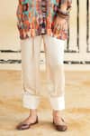 Buy_Rainas_Multi Color Cotton, Silk, Satin Collared Dholavira Drift Top And Pant Set 