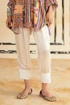 Buy Rainas Multi Color Cotton, Silk, Satin Collared Camel Trail Tones Top And Pant Set Online at Aza Fashions Buy_Rainas_Multi Color Cotton, Silk, Satin Collared Camel Trail Tones Top And Pant Set _Online_at_Aza_Fashions