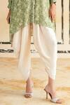 Buy_Rainas_Green Cotton, Silk, Satin Beads, Sequins, Rajasthan Rust Top And Dhoti Pant Set _Online_at_Aza_Fashions