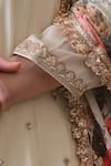 Shop_Peenacolada_Cream Chinon, Crepe, Chiffon Embroidery, Sequins, Zari, Floral Pattern Kurta Set 