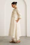 Vaaya_Ivory Silk, Silk, Gota Patti, Embroidery, Kurta With Pant _Online_at_Aza_Fashions