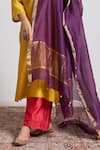Vaaya_Purple Chanderi Zari Dupatta _Online_at_Aza_Fashions