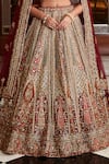 Roqa_Multi Color Net Embroidery, Sequins, Zari, Beads Nayyara Bridal Lehenga Set _Online_at_Aza_Fashions