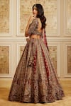 Buy_Roqa_Multi Color Net Embroidery, Sequins, Zari, Beads Nayyara Bridal Lehenga Set 