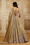 Shop_Roqa_Gold Tissue Embroidery, Sequins, Stones, Zari Firdous Bridal Lehenga Set _at_Aza_Fashions