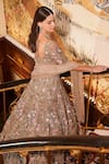 Buy_Roqa_Gold Net Embroidery, Zari, Sequins, Beads Sweetheart Yasira Bridal Lehenga Set _Online_at_Aza_Fashions