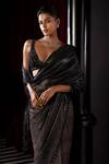 Seema Gujral_Brown Georgette Sequins, Zari, Embroidery Coffee Ombre Work Saree With Blouse _Online_at_Aza_Fashions