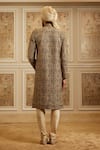 Shop_Roqa_Gold Silk, Cotton Embroidery, Zari Nawaaz Zardozi Work Sherwani Set _at_Aza_Fashions