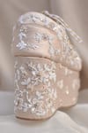 Buy Around Always Ivory Dawn Floral Motif Embroidered Sneaker Wedges Online at Aza Fashions Buy_Around Always_Ivory Dawn Floral Motif Embroidered Sneaker Wedges _Online_at_Aza_Fashions
