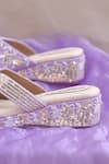 Shop_Around Always_Lavender Embroidery, Sequins, Beads Savera Floral Threadwork And Wedges _Online_at_Aza_Fashions
