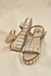 Buy_Around Always_Beige Sequins, Beads Verra Pattern Open Toe Wedges _at_Aza_Fashions