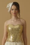 Buy_Abstract By Megha Jain Madaan_Gold Cotton Sequins Sweetheart Neck Embellished Corset With Skirt _Online_at_Aza_Fashions