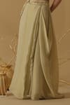 Buy_Abstract By Megha Jain Madaan_Gold Georgette, Tissue Sequins Draped Skirt _Online_at_Aza_Fashions