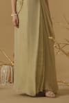 Shop_Abstract By Megha Jain Madaan_Gold Georgette, Tissue Sequins Draped Skirt _at_Aza_Fashions
