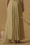 Buy_Abstract By Megha Jain Madaan_Gold Georgette, Tissue Sequins Draped Skirt 