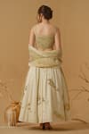 Shop_Abstract By Megha Jain Madaan_Ivory Handloom Cotton Sequins Embellished Skirt _at_Aza_Fashions