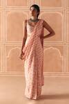 Buy_Drishti & Zahabia_Blush Dupion Embroidery, Sequins, Mirrors, Cross Stitch Print Tunic Sharara Set _at_Aza_Fashions