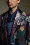 Buy_Jatin Malik_Blue Linen, Silk Sequins Embroidered Jacket And Trouser Set _Online_at_Aza_Fashions