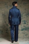 Shop_Jatin Malik_Blue Linen, Silk Sequins Embroidered Jacket And Trouser Set _at_Aza_Fashions