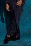 Buy_Jatin Malik_Navy Linen, Silk Embroidery Midnight Blue Floral Jacket Set _Online_at_Aza_Fashions
