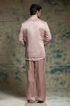 Shop_Jatin Malik_Lilac Linen, Silk Embroidery, Sequins Hand Blazer Set _at_Aza_Fashions