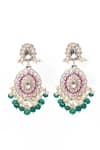 Buy_Our Purple Studio_Multi Color Pearls, Stones, Beads Kundan And Embellished Drop Earrings _Online_at_Aza_Fashions