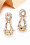 Shop_Our Purple Studio_Gold Plated Stones, Pearls Kundan And Embellished Drop Earrings _at_Aza_Fashions
