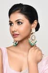 Buy_Our Purple Studio_Gold Plated Stones, Pearls, Beads Kundan And Embellished Drop Earrings _at_Aza_Fashions