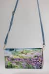 Shop_The Garnish Company_Lilac Siena Fields Printed Tote Bag With Sling _Online_at_Aza_Fashions