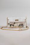 Buy_The Garnish Company_White Signa Horse Print Wallet Sling Bag _at_Aza_Fashions