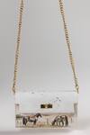 Buy_The Garnish Company_White Signa Horse Print Wallet Sling Bag _Online_at_Aza_Fashions