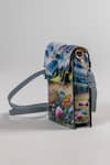 The Garnish Company_Blue Empoli Floral Mountain Printed Phone Sling Bag _Online_at_Aza_Fashions