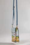 The Garnish Company_Blue Certaldo Floral Fields Leather Phone Sling Bag _Online_at_Aza_Fashions
