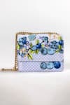 Buy The Garnish Company Blue Berry Print And Polka Dot Chain Sling Bag at Aza Fashions Buy_The Garnish Company_Blue Berry Print And Polka Dot Chain Sling Bag _at_Aza_Fashions