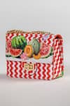 The Garnish Company_Multi Color Peri Watermelon Print And Zigzag Chain Sling Bag _Online_at_Aza_Fashions