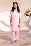 Buy_Samyukta Singhania_Pink Shantoon Embroidery Tunic With Pant _at_Aza_Fashions
