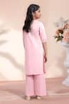 Shop_Samyukta Singhania_Pink Shantoon Embroidery Tunic With Pant _at_Aza_Fashions