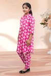 Buy_Samyukta Singhania_Pink Floral Print Kurta With Pant _Online_at_Aza_Fashions