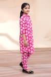 Shop_Samyukta Singhania_Pink Floral Print Kurta With Pant _Online_at_Aza_Fashions