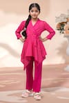 Buy_Samyukta Singhania_Magenta Rayon Butti Pattern Kurta With Salwar _at_Aza_Fashions
