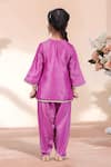 Shop_Petite Pomme_Mauve Embroidery, Sequins Butti Work Kurta Tulip Pant Set _at_Aza_Fashions